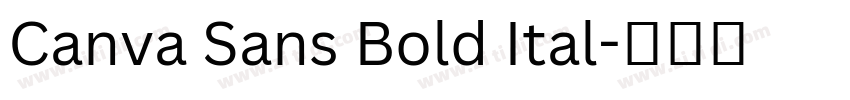 Canva Sans Bold Ital字体转换